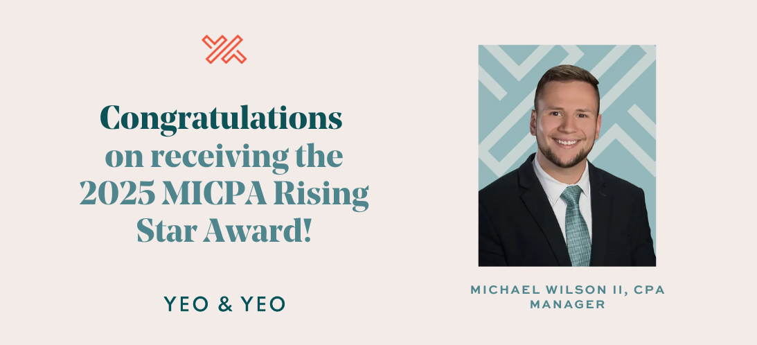 Yeo & Yeo’s Michael Wilson II Receives MICPA Rising Star Award